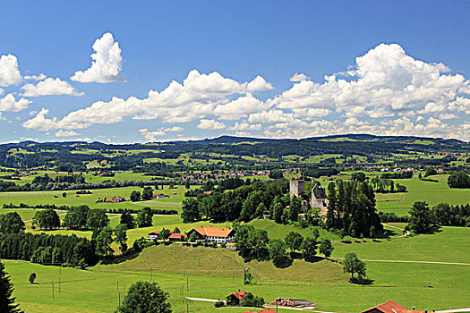 城堡遗迹,巴伐利亚,德国,欧洲