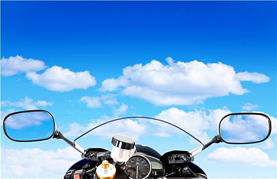 摩托车,天空