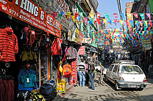 商店,给,登山,加德满都,加德满都山谷,尼泊尔,亚洲