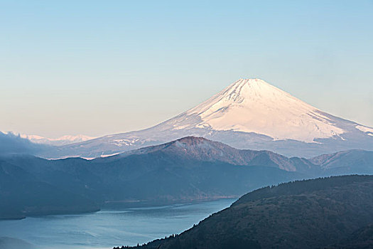 富士山,高山湖,箱根,日出