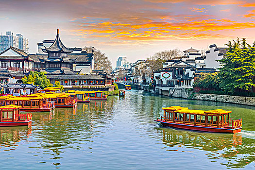 南京,河,老建筑