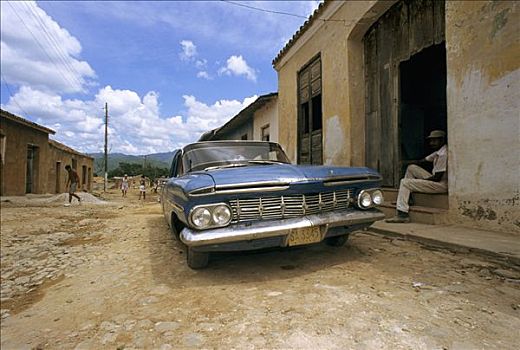 古巴,特立尼达,老,美洲,汽车