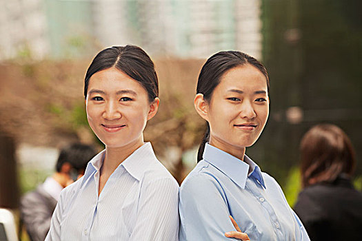头像,两个,年轻,职业女性,北京