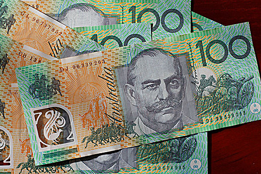 澳大利亚,货币,金钱,100元