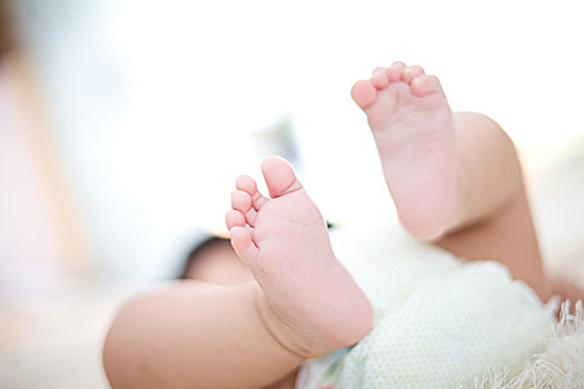 特寫,嬰兒,腳