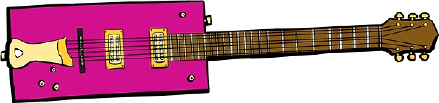 一个,长方形,电吉他