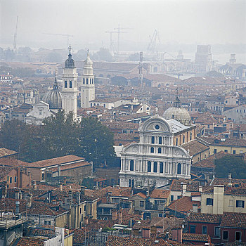 俯视意大利威尼斯城市