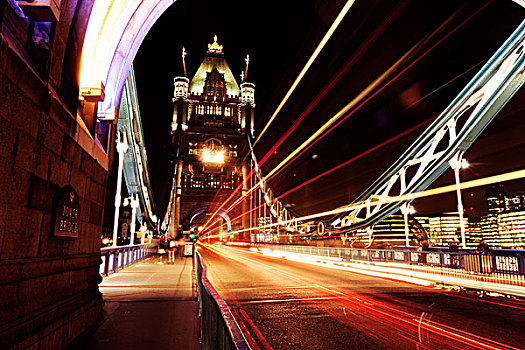 风景,伦敦塔桥,夜晚