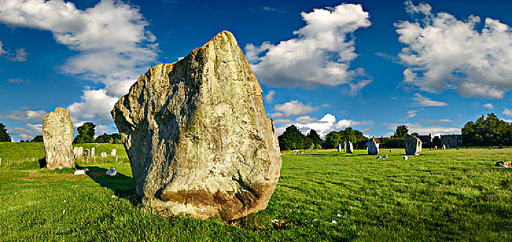 新石器时代,站立,石头,圆,世界遗产,威尔特,英格兰,英国,欧洲