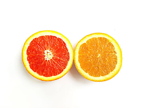 鲜橙,白底素材,水果静物