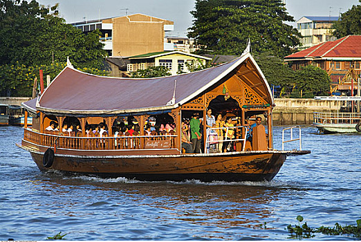渡轮,湄南河,曼谷,泰国
