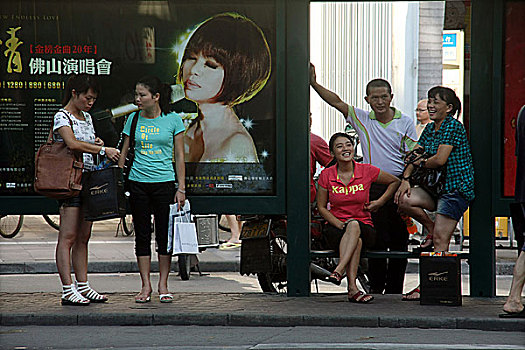 人,巴士,广州,中国,十月,2009年