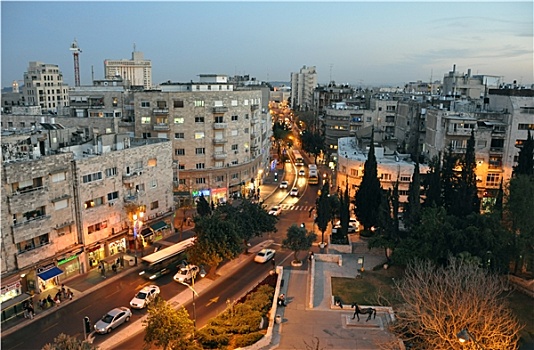 黃昏,耶路撒冷,市区