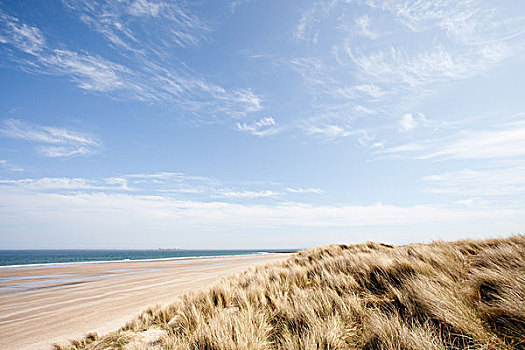 海滩,诺森伯兰郡,英国