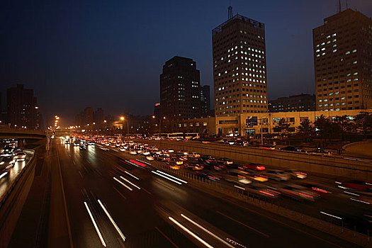 北京西直门夜景