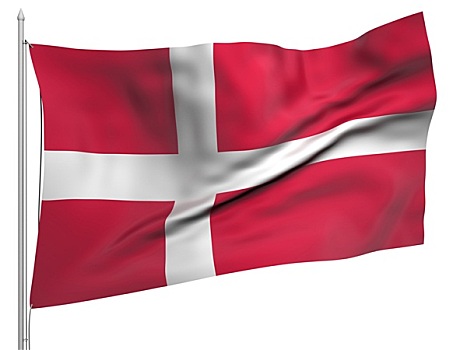 飞,旗帜,丹麦,国家