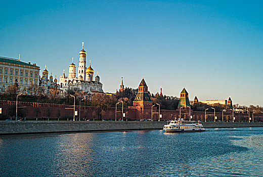 莫斯科河,正面,克里姆林宫,莫斯科,俄罗斯