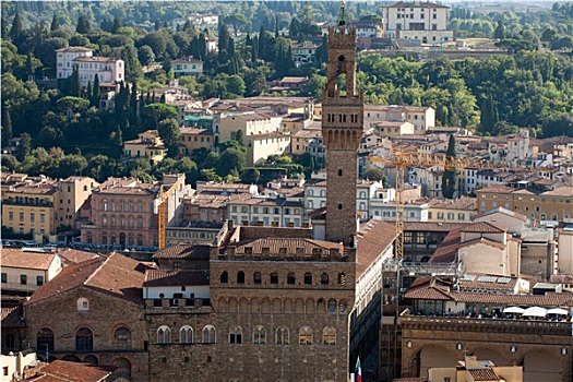 佛罗伦萨,风景,韦奇奥宫,穹顶,中央教堂