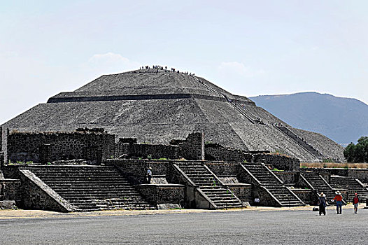 太阳金字塔,金字塔,特奥蒂瓦坎,世界遗产,墨西哥,北美