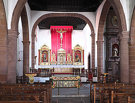 教堂高坛,教堂,圣塞巴斯蒂安,加纳利群岛,西班牙,欧洲