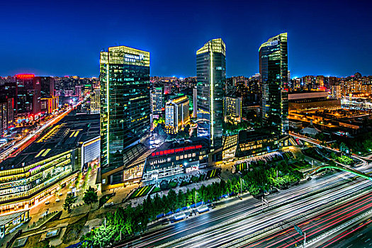 北京华贸中心夜景