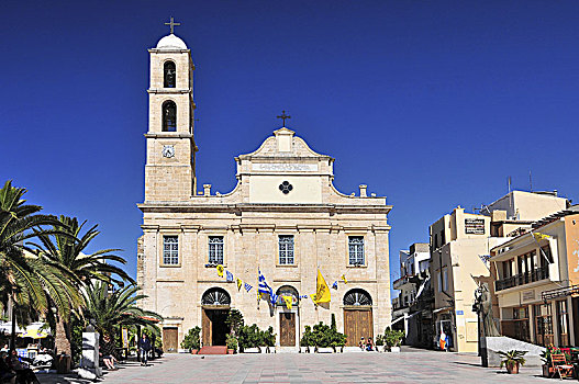 希腊,东正教堂,大教堂,哈尼亚,克里特岛