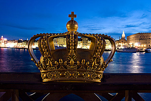 皇家,皇冠,斯德哥尔摩,瑞典,斯堪的纳维亚,欧洲