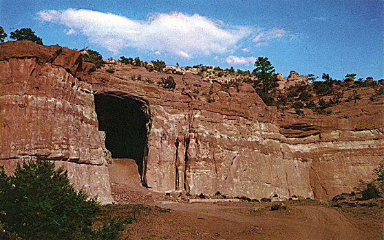 洞穴,北方,66号公路,靠近,新墨西哥,美国,艺术家