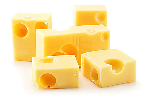 鲜奶酪,隔绝,白色背景