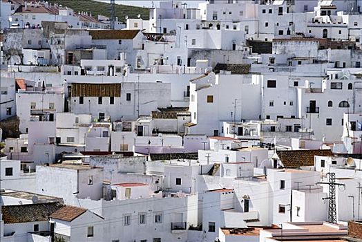 白色,涂绘,房子,历史,城镇,安达卢西亚,西班牙,欧洲