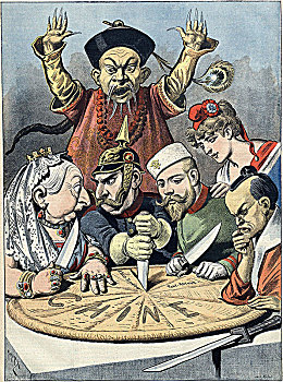 蛋糕,国王,帝王,滑稽,1898年,艺术家