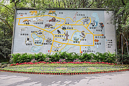杭州动物园游览图