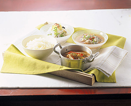 韩国,食物,稻米,汤