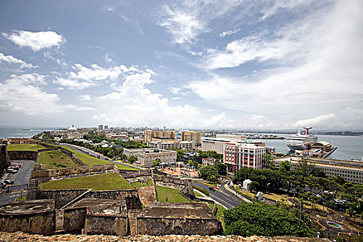 老,圣胡安,港口,圣克里斯托瓦尔,堡垒,波多黎各