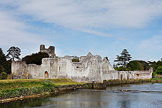 城堡,河,爱尔兰,英国,欧洲