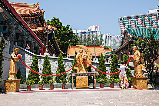 香港九龙黄大仙祠月老像