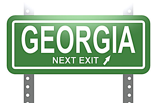乔治亚,绿色,标牌,隔绝