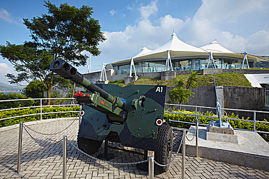 大炮,户外,香港,博物馆,沿岸,防卫,中国