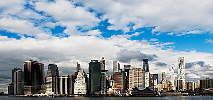 全景,曼哈顿,天际线,纽约,美国