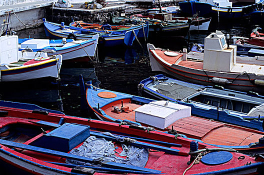 希腊,锡拉岛,港口,渔船