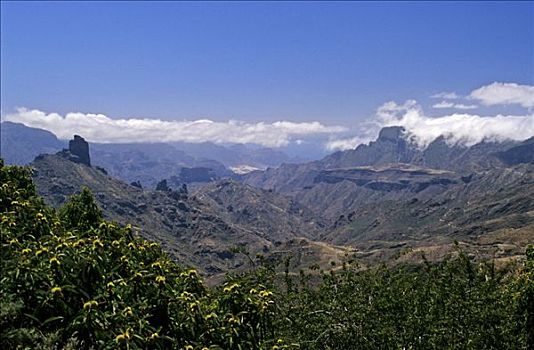 风景,顶峰,加纳利群岛,西班牙