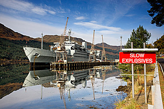 船,港口,苏格兰,英国