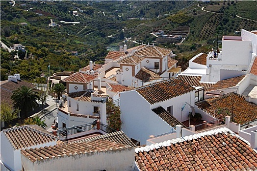 乡村,屋顶,弗里希里亚纳,西班牙
