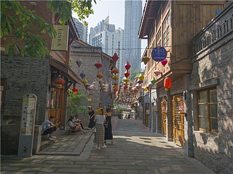 重庆十八梯历史文化街区风光