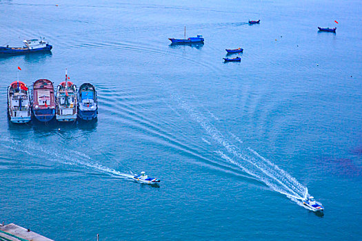 海湾,船,阳光,海岸,停泊,航行,港湾