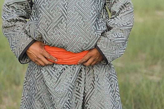 骑手,穿,传统服装,内蒙古,中国