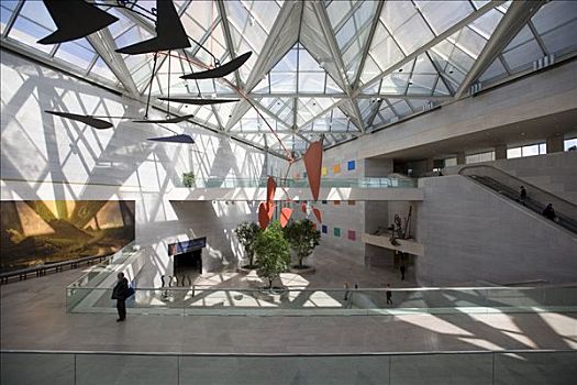国家美术馆,艺术,华盛顿特区,贝聿铭作品,中庭,展示,移动