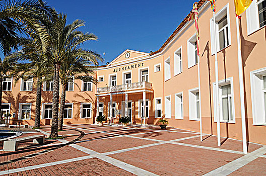 市政厅,丹尼亚,白色海岸,阿利坎特省,西班牙,欧洲
