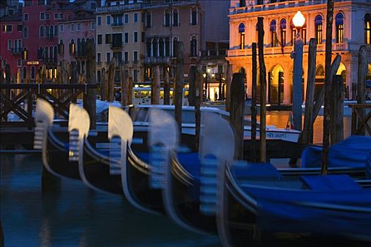 小船,大运河,威尼斯,意大利,黎明