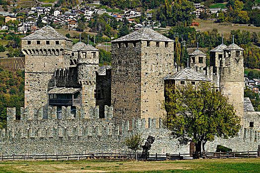 城堡,奥斯塔谷,意大利,欧洲